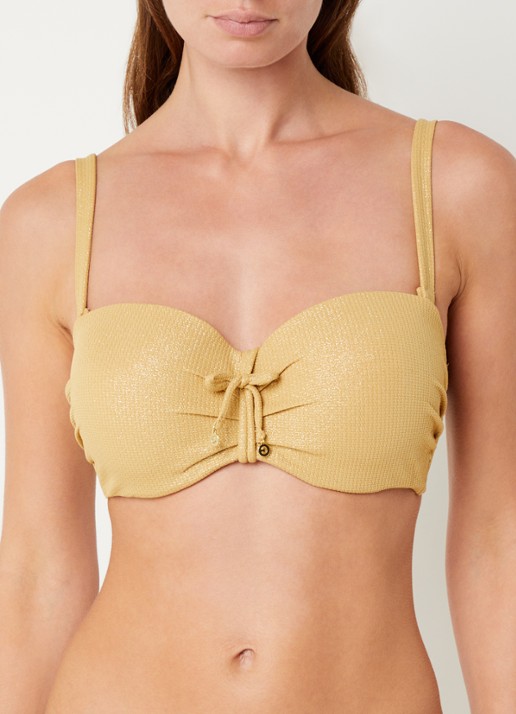 Cyell Golden Hour voorgevormde bikintop met beugel - voorkant 4 mosterd