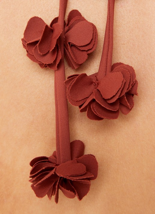 Cyell Triangel bikinitop met uitneembare vulling - detail 2 steenrood