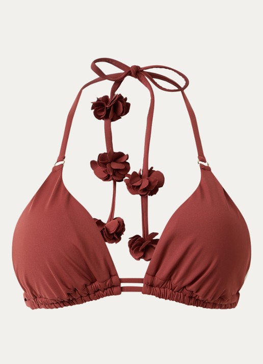 Cyell Triangel bikinitop met uitneembare vulling - voorkant 3 steenrood