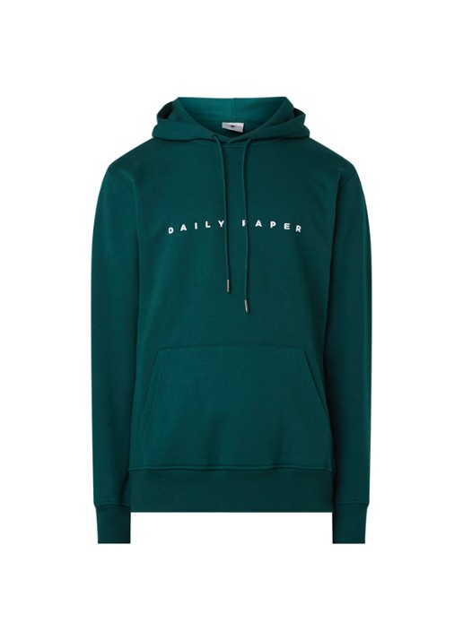 Daily Paper Alias hoodie met logoborduring - voorkant donkergroen