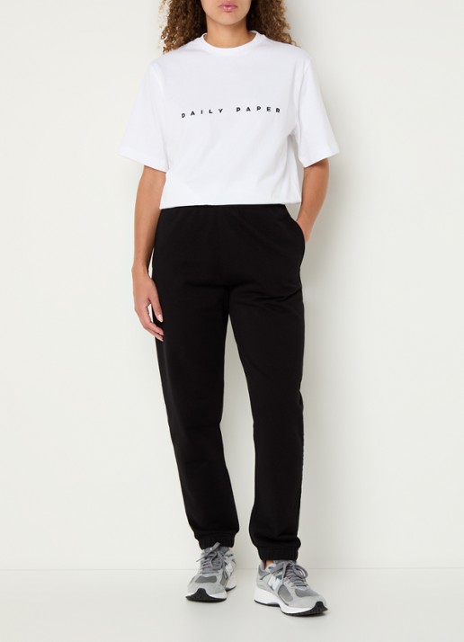 Daily Paper Alias oversized T-shirt met logoborduring - voorkant 3 wit