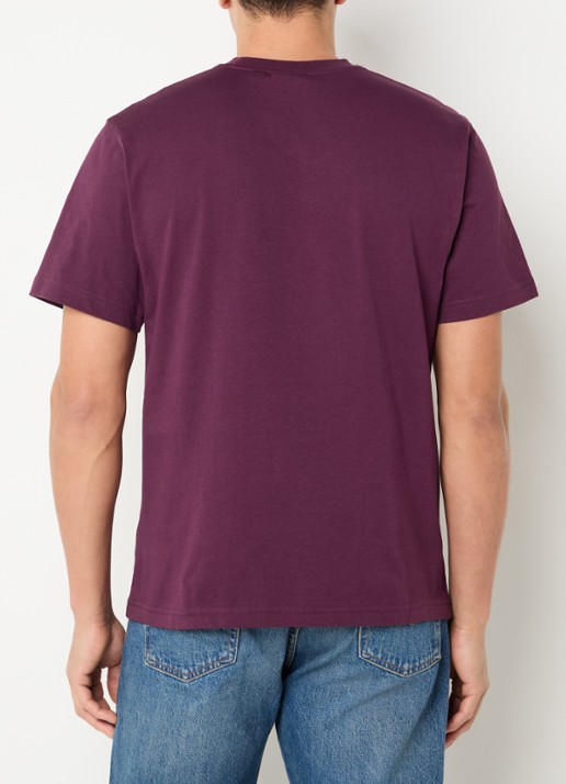 Daily Paper Alias T-shirt met logo- en backprint - achterkant 4 aubergine