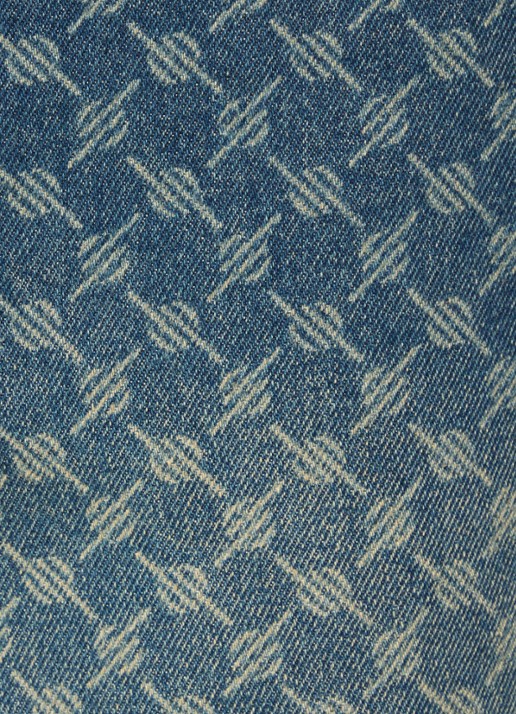 Daily Paper Amba mid waist straight leg jeans met logoprint  - detail 4 indigo