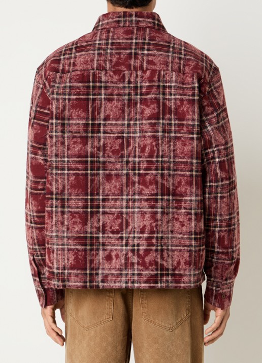 Daily Paper Check overshirt met ruitdessin - achterkant 3 bruin