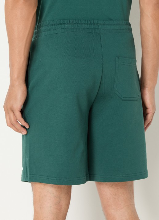 Daily Paper Dais straight fit korte joggingbroek met logo - achterkant donkergroen
