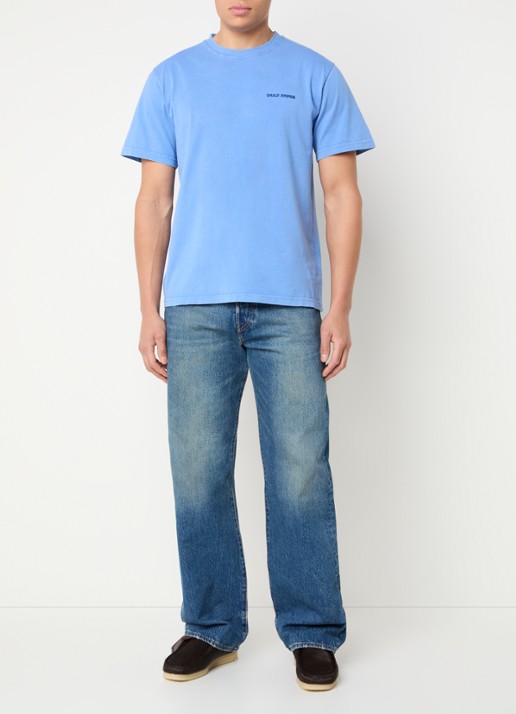Daily Paper Dias T-shirt met logoborduring - voorkant 4 blauw