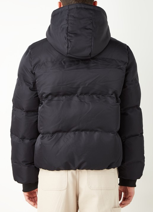 Daily Paper Epuffa puffer jack met afneembare capuchon - achterkant 4 zwart