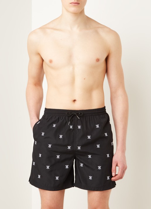 Daily Paper Eswim zwemshorts met logoprint en steekzakken - voorkant 3 zwart