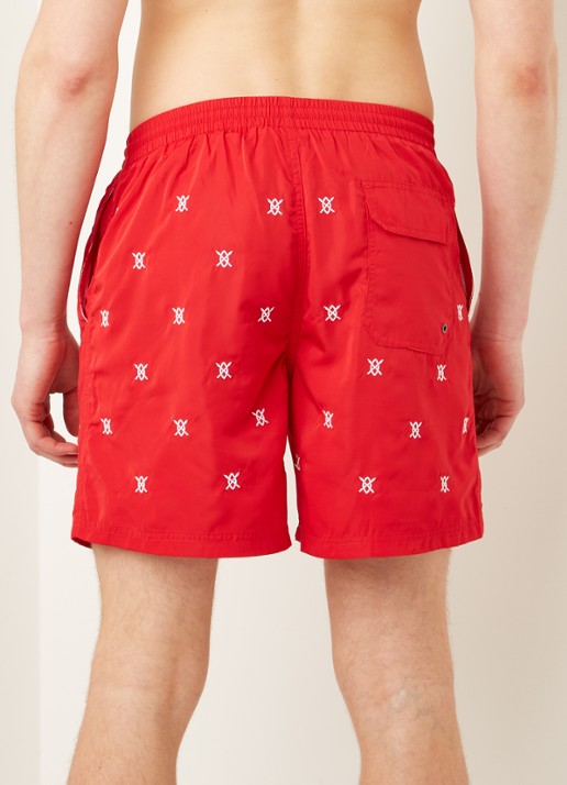 Daily Paper Eswim zwemshorts met logoprint en steekzakken - achterkant 4 rood
