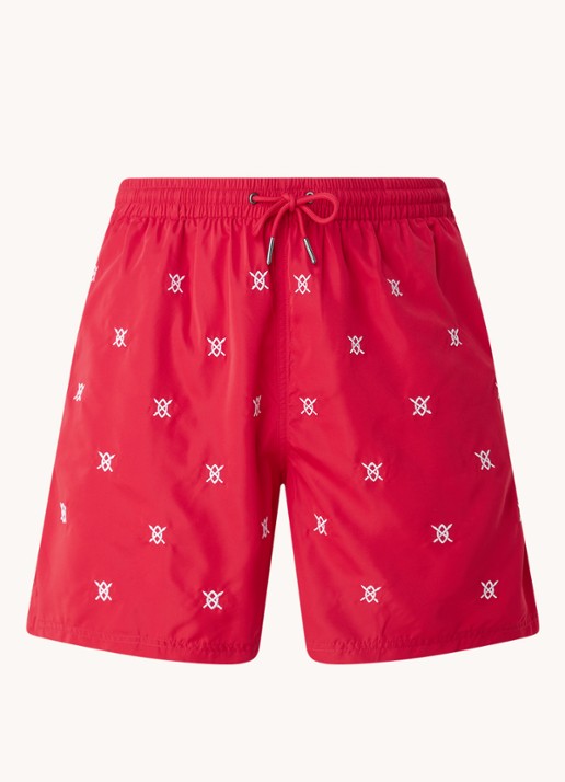 Daily Paper Eswim zwemshorts met logoprint en steekzakken - voorkant 2 rood