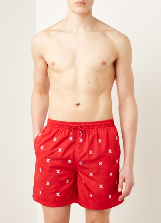 Daily Paper Eswim zwemshorts met logoprint en steekzakken - voorkant 3 rood