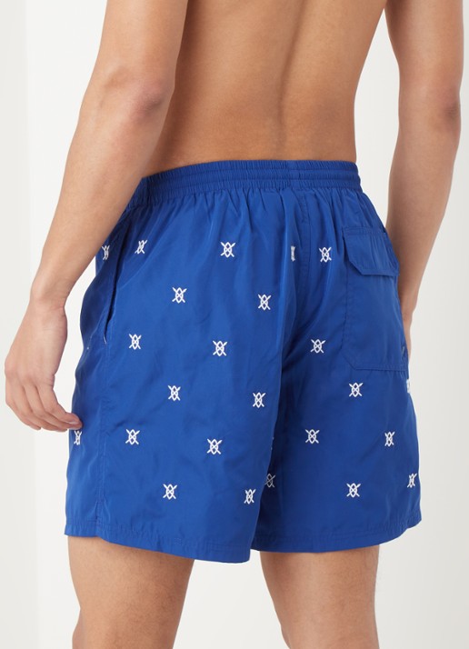Daily Paper Eswim zwemshorts met logoprint en steekzakken - achterkant 4 kobaltblauw
