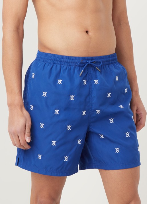 Daily Paper Eswim zwemshorts met logoprint en steekzakken - detail 3 kobaltblauw