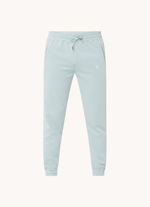 Daily Paper Etape tapered fit cropped trackpants met ritszakken en logoband - voorkant 4 mint