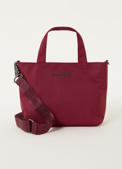 Daily Paper Etiny handtas met afneembare schouderriem - voorkant 4 aubergine