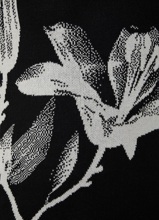 Daily Paper Fijngebreide spencer met ingebreid patroon - detail 4 zwart