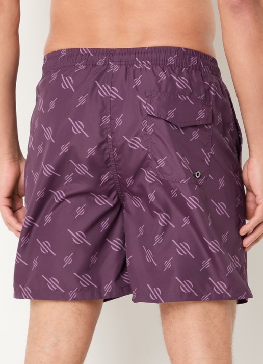 Daily Paper Irregular zwemshort met grafische print - achterkant 3 paars
