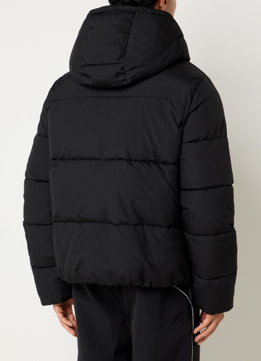 Daily Paper Monogram puffer jack met steekzakken - achterkant 3 zwart