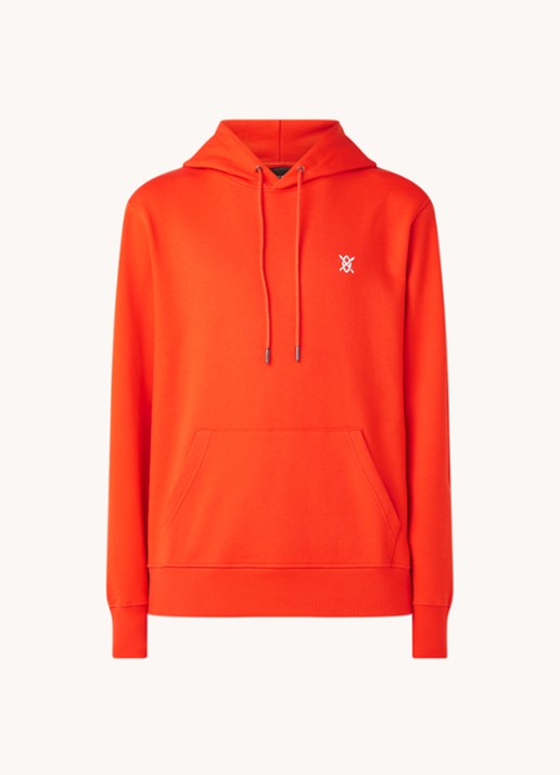 Daily Paper Musa hoodie met logo- en backprint  - voorkant 4 rood