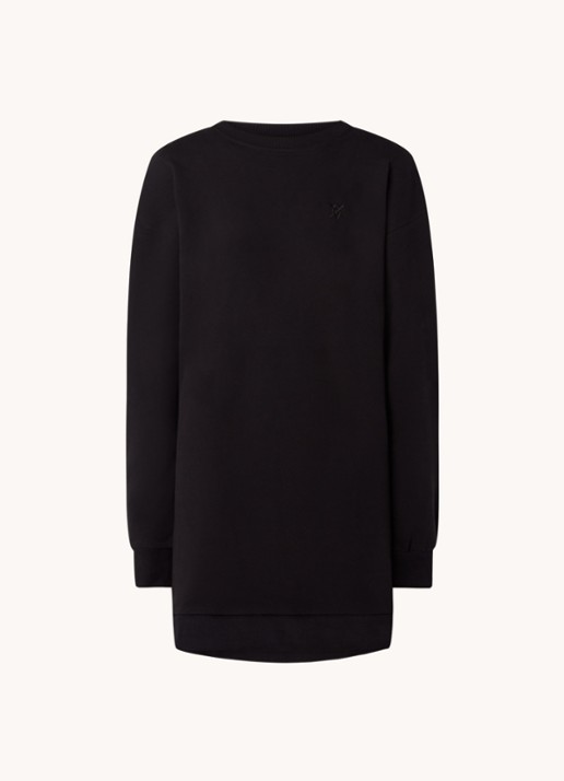 Daily Paper Nagla mini trui-jurk met logoprint - voorkant 3 zwart