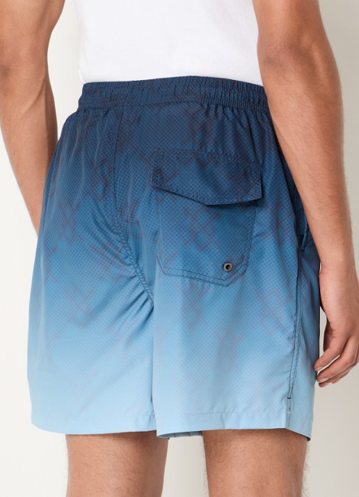 Daily Paper Ombre Dotted Shield zwemshorts met steekzakken - achterkant donkerblauw