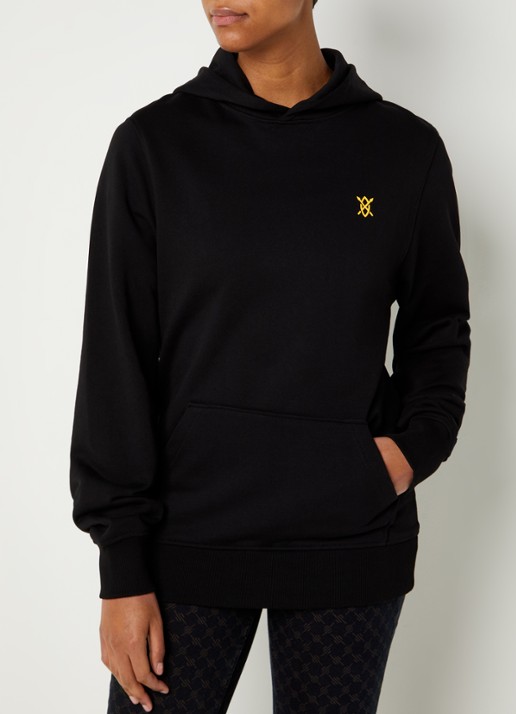 Daily Paper Paisy hoodie van biologisch katoen met logo- en backprint - achterkant zwart