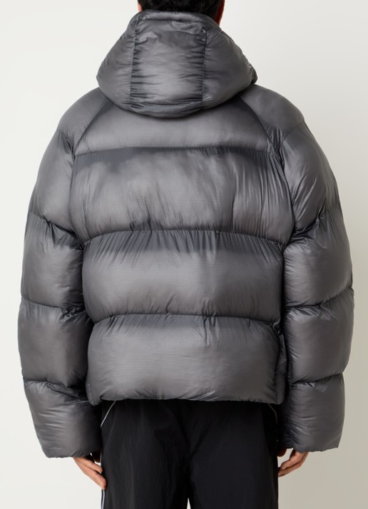 Daily Paper Raglan puffer jack met steekzakken - achterkant zwart