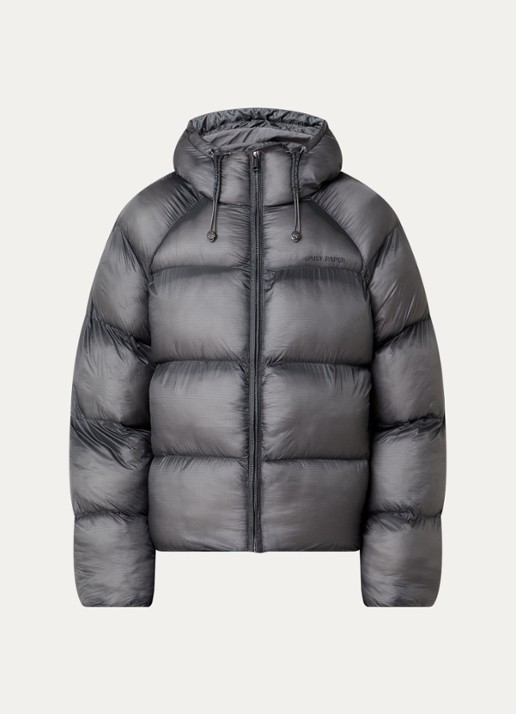 Daily Paper Raglan puffer jack met steekzakken - voorkant 2 zwart