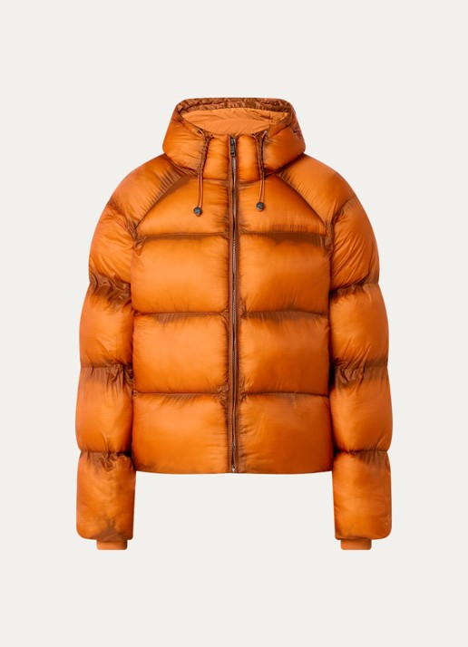 Daily Paper Raglan puffer jack met steekzakken - voorkant oranje