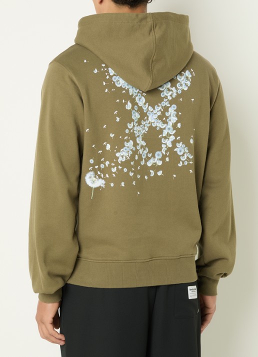 Daily Paper Shield hoodie met logo- en backprint - detail 3 mosgroen