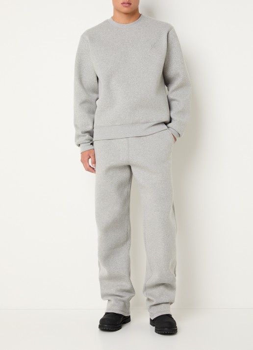 Daily Paper Straight fit joggingbroek met steekzakken - voorkant 2 grijsmele