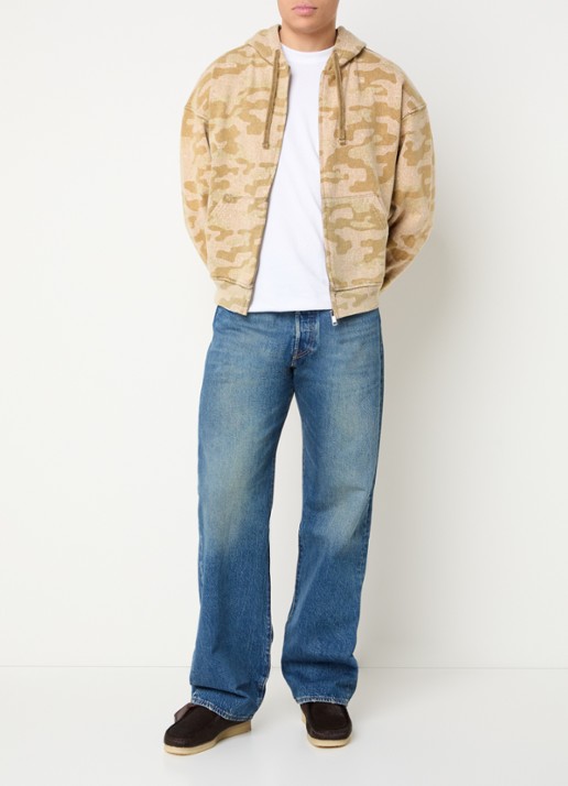 Daily Paper Sweatvest met steekzakken - voorkant 2 mosterd