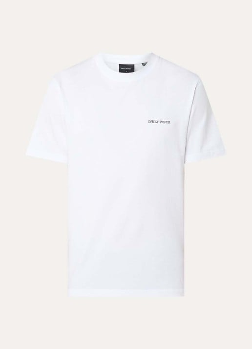Daily Paper T-shirt met logo- en backprint - voorkant 3 wit