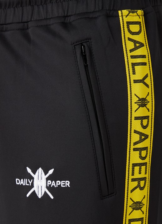 Daily Paper Tapered fit joggingbroek met logoband - detail 2 geel