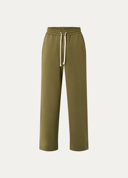 Daily Paper Wide leg broek met logo - voorkant brons
