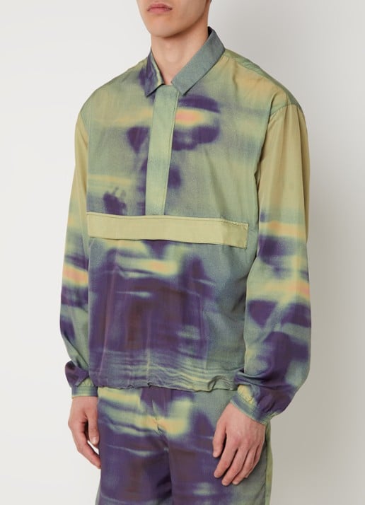 Daily Paper Yaro anorak met print - detail lindegroen