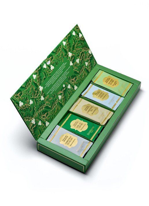 DAMMANN Frères De Noel Christmas Assortiment theezakjes 20 stuks - voorkant 2 beige