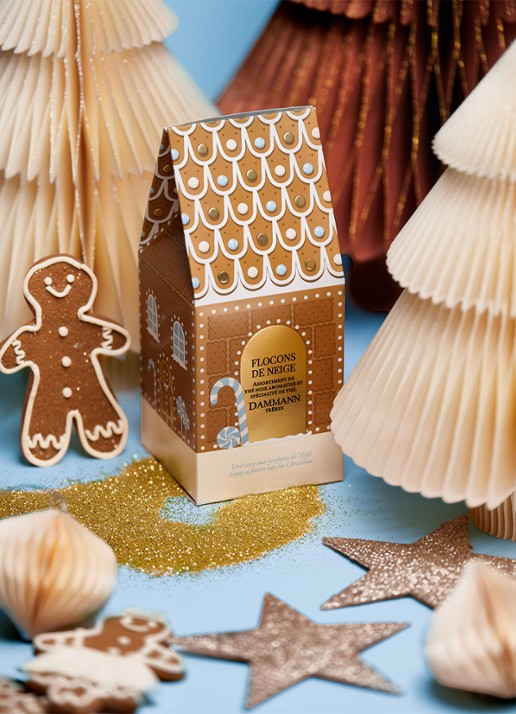 DAMMANN Frères Flocons de Neige losse thee met jelly in giftbox - detail beige