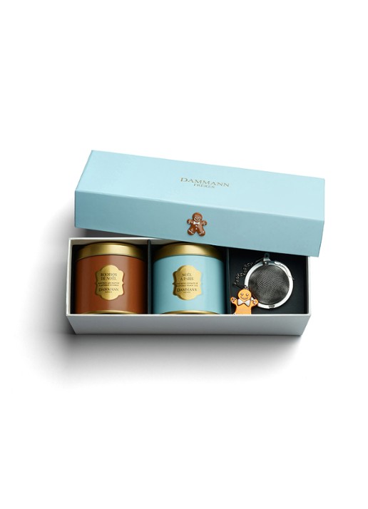 DAMMANN Frères Noël Givré losse thee in geschenkverpakking met thee ei 2 x 40 gram - voorkant 2 undefined