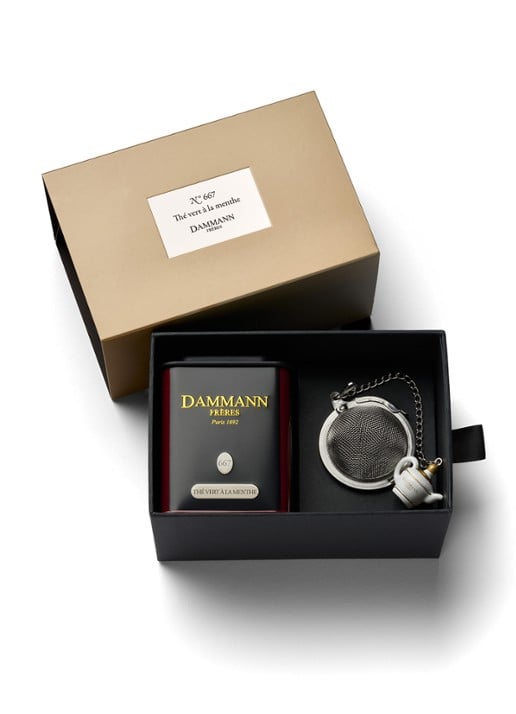 DAMMANN Frères Thé Vert à la Menthe losse thee set 50 gram met thee-ei - voorkant 2 undefined