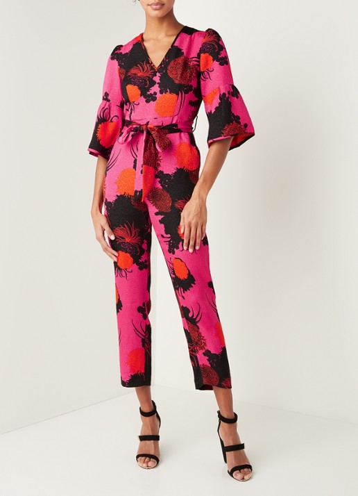 Damsel in a Dress Annora jumpsuit met bloemenprint - voorkant 3 roze