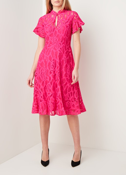 Damsel in a Dress Lulu Lace Dress Pink 08 - voorkant 3 roze