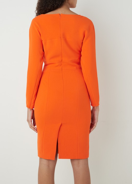 Damsel in a Dress Valo mini jurk met vleermuismouw - achterkant 3 oranje