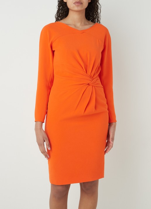Damsel in a Dress Valo mini jurk met vleermuismouw - detail 4 oranje