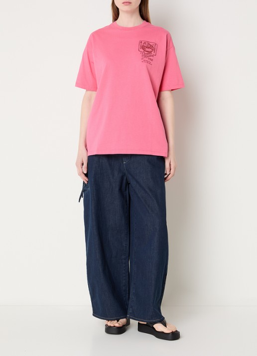 Damson Madder Gill Of Dreams T-shirt met front- en backprint - voorkant 3 roze