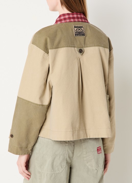 Damson Madder Marcelle reversible jack met klepzakken - achterkant 4 beige