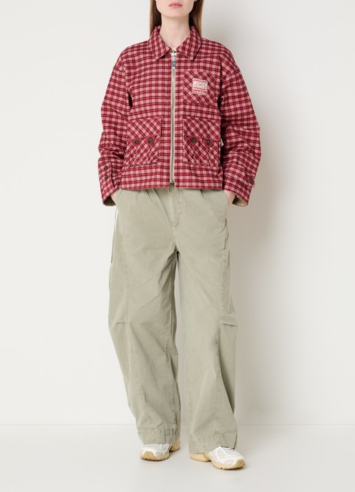 Damson Madder Marcelle reversible jack met klepzakken - voorkant 2 beige
