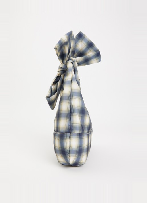 Damson Madder Roo check tie schoudertas met ruitdessin  - detail 3 groen