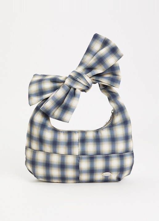 Damson Madder Roo check tie schoudertas met ruitdessin  - voorkant 5 groen