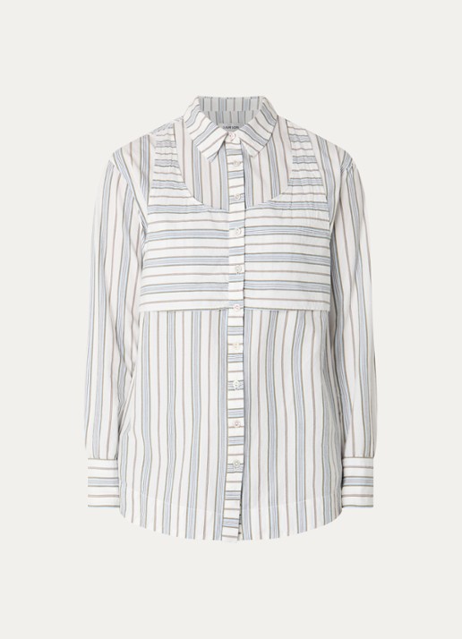 Damson Madder Valeria oversized blouse met streepprint